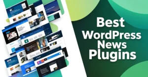 A visual representation of the best WordPress news plugins, featuring magical wings and an engaging design